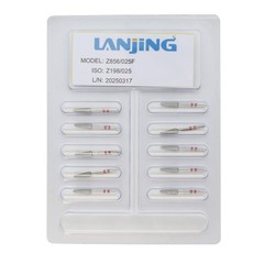 Dental Zirconia Diamond Burs FG Round End Taper Fine Red High Speed Z856/025F
