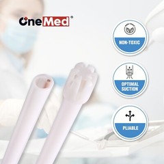 200(2 Bags) OneMed Disposable Dental Saliva Ejectors Evacuation Suction Tips