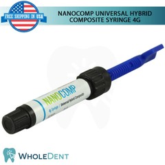 NanoComp Universal Hybrid Composite Dental Filling Syringe Restoration 4g Shades