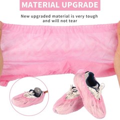 Pink 100 Pack Non-Slip Disposable Shoe Covers Premium Boot Protector Booties