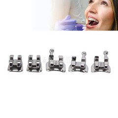 10X AZDENT Orthodontic Brackets Split Welding Mini Roth 022 Hook 345 Laser Mark