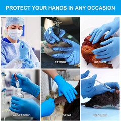 Advance Blue Nitrile Exam Gloves Latex Free Bulk 1000ct 4 Mil Powder Free Glove