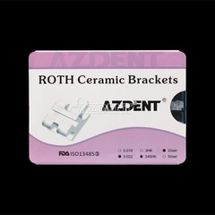 400pcs AZDENT Dental Orthodontic Ceramic Brackets Brace Roth .022 345 Hooks