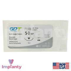 GDT Dental Mon0fiIament Plain Catgut Thread Collagen SteriIe Individual Packs