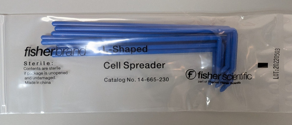 Fisherbrand™ L-Shaped Cell Spreaders Sterile, Bag of 10, Catalog # 14-665-230