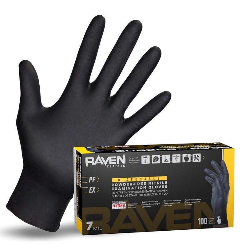 Powder Free Nitrile Gloves 7 Mil Disposable Puncture Resistant Chemical Safe New