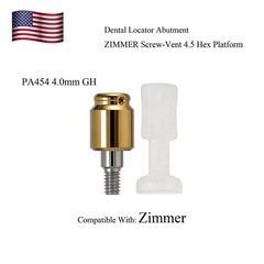 US Dental Locator Overdenture Abutment for Zimmer Screw-Vent 4.5mm 1.0-5.0mm GH