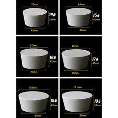 Rubber Stopper Bungs Laboratory Solid Hole Stopper Tapered Flask 25 Sizes Hot