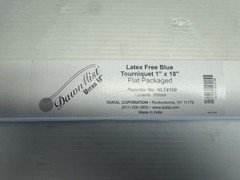 DUKAL NOT4100 ULTRA LATEX FREE BLUE TOURNIQUET 1″x48″ FLAT PACKAGED BOX OF 100