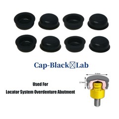 US 8PCS Dental Locator Overdenture Retention Caps & Metal Housing–PEEK Material