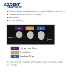 DENTEX Dental Flowable Light Cure Composite Resin Medium Flow A2 Shade