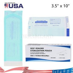 3.5 ” x 10 ” Sterilization Pouches Dental Self Seal Pouch Bag 200 Bags