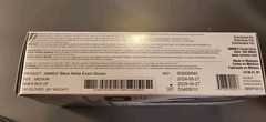 Ammex ABNPF44100 Medical Exam Nitrile Gloves, Latex Free, Black, Medium, 100-Ct.