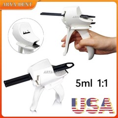 1pcs Dental Impression Dispenser Mixing Dispensing Delivery Gun 5ml Mixer 1:1
