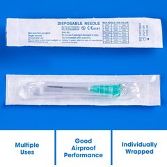 100 Pack 32 Ga 4mm Disposable Needles with Caps for Scientific and Industrial…