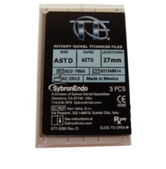 SYBRON ENDO NICKEL TITANIUM TWISTED FILES POSTERIOR ASST 27MM 3/PK KR 822-7866