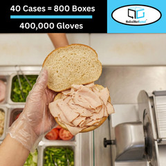 400000 Pieces Poly HDPE Food Handling Service Gloves Latex Vinyl Free Large