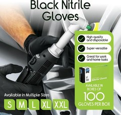 100 Disposable Nitrile Exam 3-6 mil Latex Free Medical Cleaning Food-Safe Gloves