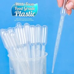 5pcs 3ml Durable Graduated Dropper,Disposable Plastic Transfer Pipettes – QTY5