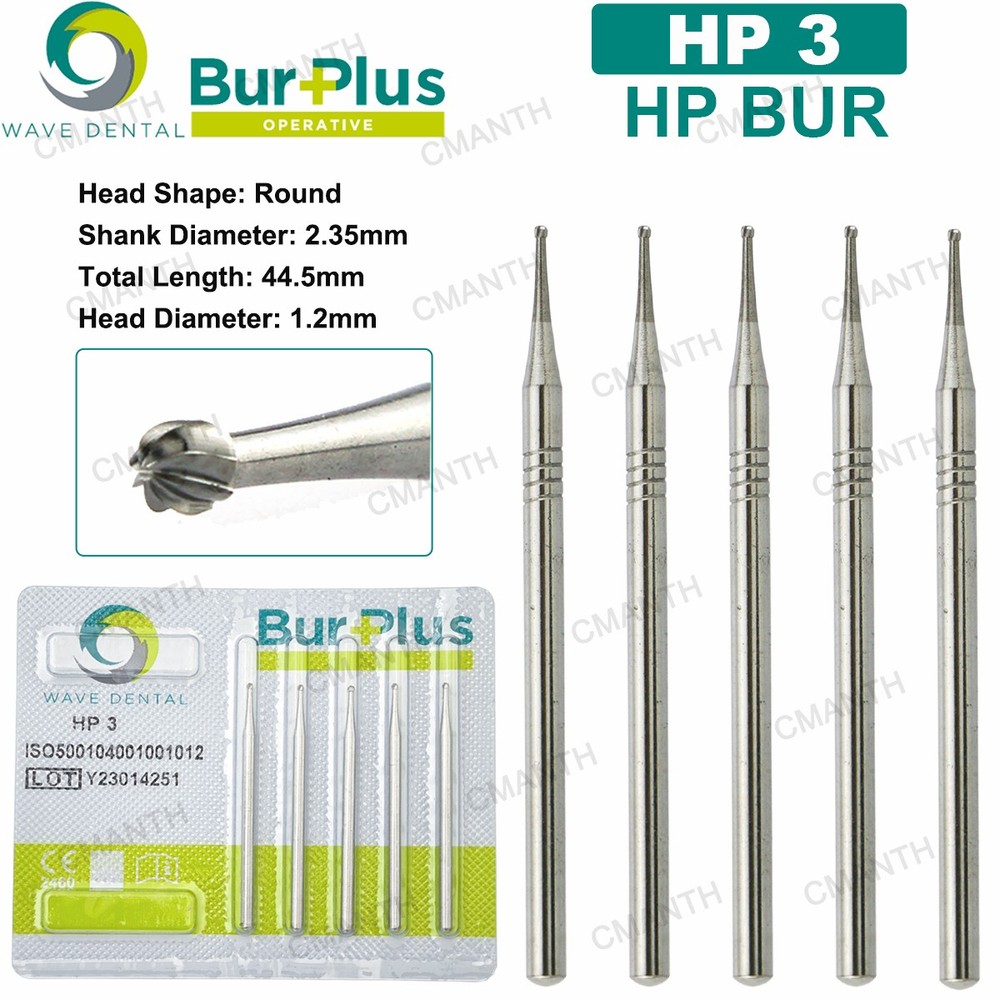 WAVE Dental Carbide Burs HP Surgical Burs Round For Straight Handpiece HP 2 4 8