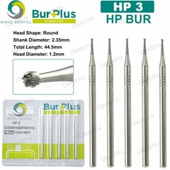 WAVE Dental Carbide Burs HP Surgical Burs Round For Straight Handpiece HP 2 4 8