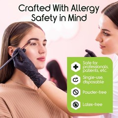 100 Disposable Nitrile Exam 3-6 mil Latex Free Medical Cleaning Food-Safe Gloves