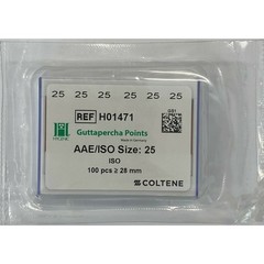 *100-Pieces* Coltene Hygenic Guttapercha Points AAE/ISO Size: 25 H01471