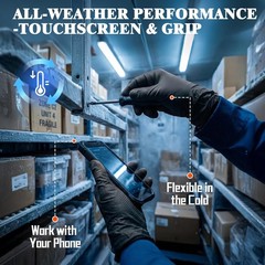 ANBOSON Nitrile Gloves XL 10 Mil Powder-Free Latex-Free Lab Use 100 Ct