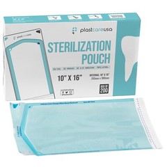 10″ x 16″ Self-Sealing Sterilization Pouches for Autoclave (1 Box of 200)