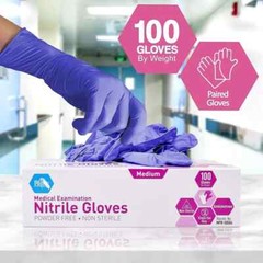 Medpride Powder-Free Nitrile Exam Gloves Large(Pack of 100)