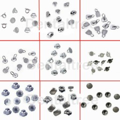 AZDENT Dental Orthodontic Lingual Buttons Bondable Round/Rectangular Mesh Base