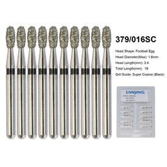 Dental Bur Diamond Burs FG High Speed Round End Taper Cylinder Football Barrel