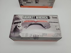 Monkey Wrench Nitrile Gloves Large Powder Free Textured 6 mill Pack of 100