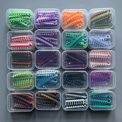 1Box/320pcs Dental Ligature Ties Orthodontic Elastic Rubber Bands Mix Colors