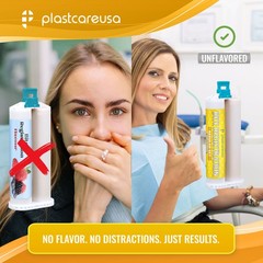 20 Fast Set Bite Registration Impression Material Unflavored 50ml Cartridges