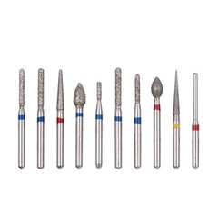 10pcs Dental Diamond Burs High Speed FG-112 Crown Preparation Anterior Teeth Kit