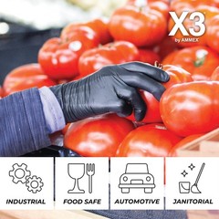 Black Gloves, Disposable, Latex Free, Nitrile, for Cooking, Food Prep, 3 Mil,…