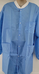 Kimtech Lab Coats A8 Certified Knit Cuffs 10034 Case of 25 Blue 2XL