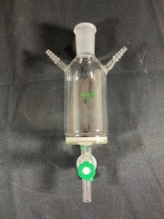 CHEMGLASS 200mL 24/40 4mm TEF STPK F Frit Solid Phase Peptide Synthesis Vessel