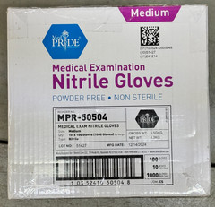 1000 3 Mil Disposable Nitrile Examination Gloves Non-Sterile Powder-Free Size M