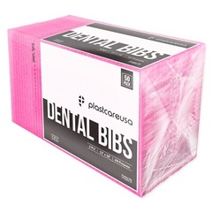 100 Hot Pink Fuchsia Disposable Dental Bibs, Tattoo Tray Nail Chair Paper Covers