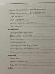 MALVERN Mastersizer 3000 Basic Guide Book Published 2017 Copyright 2014-2017