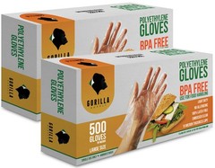1000 Count Large Disposable Gloves – BPA Free Poly PE LDPE for Food Prep & Kitch