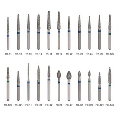 97Types Dental Diamond Burs FG 1.6mm for High Speed Handpiece 5pcs/pack DL