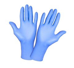 Basic 1000 PCS Blue Synmax Vinyl Exam Gloves Latex-Free & Power-Free L-SIZE
