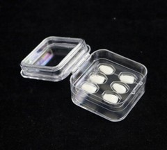 Denture False Inlay Teeth Membrane Case Fragile Hinged Display Jewelry Boxes