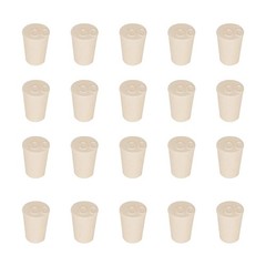 20 PCS Solid White Tapered Lab Rubber Stoppers Size #00 0.43×0.59×0.75 Inch