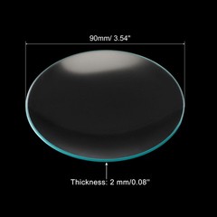 6Pcs 90mm Dia Watch Glass Beaker Cover Smooth Edges Chamfered Arc Transparent
