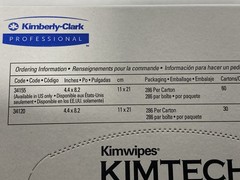 (5720) KIMTECH Kim Wipe Disposable Delicate Task Wipers 1-Ply 4.4”x8.2” 34120