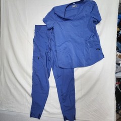 ADAR PRO P9500 Women’s Scrub Set V-Neck Top & Jogger Pants M Blue Healthcare
